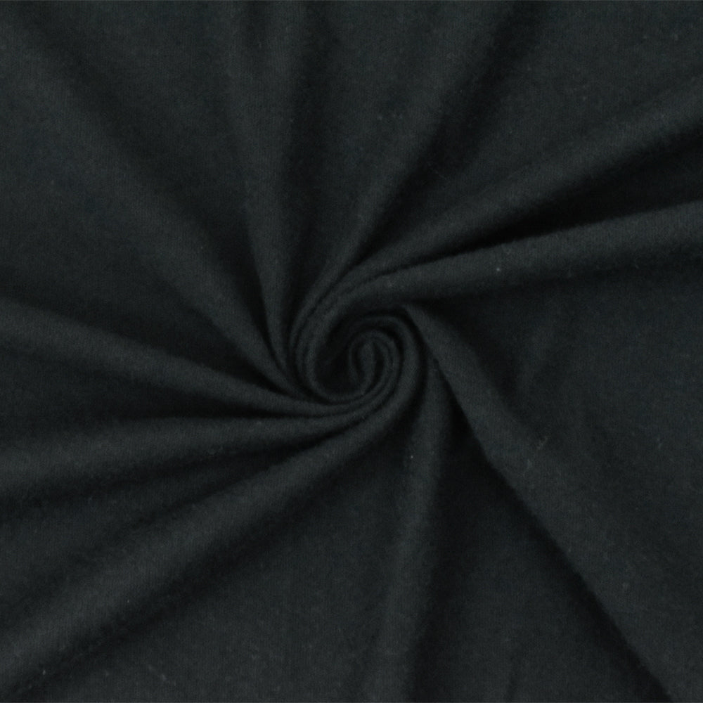 1 Yard Stretchable Black Combed Cotton Jersey Knit Baby Fabric for Comfortable Apparel 54 Inches Width