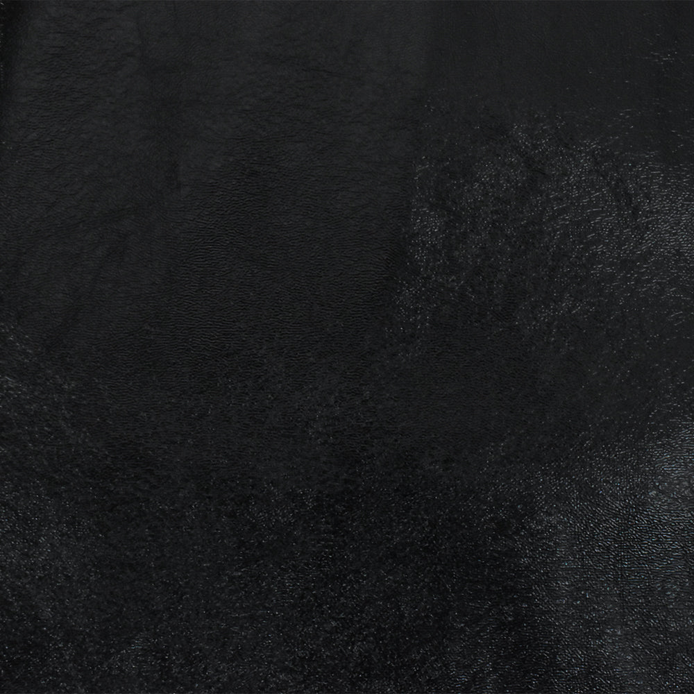 1 Yard Black Faux Leather Bonded Stretch Nylon Spandex Fabric for Dancewear and Performance Apparel 56 Inches Width