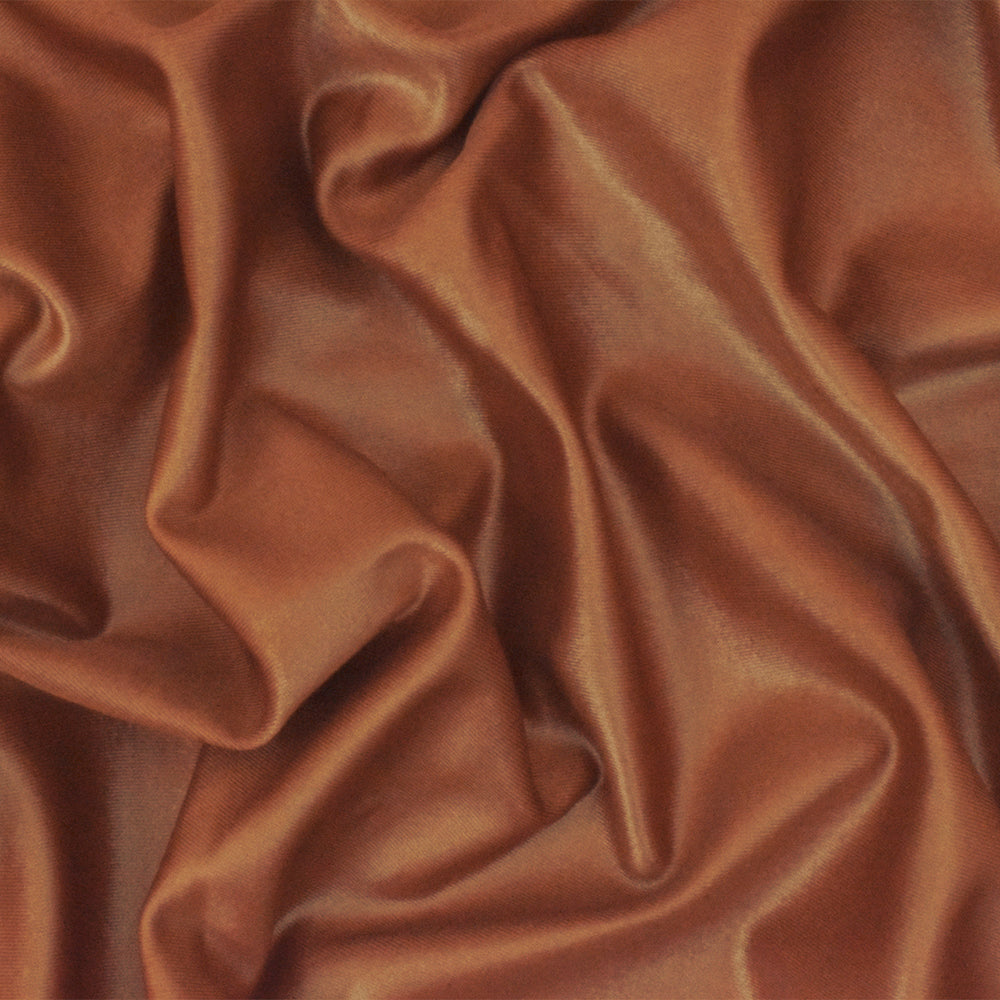 1 Yard Brown Glossy Tricot Stretch Fabric Nylon Spandex Blend for Swimwear or Activewear 58 Inches Width