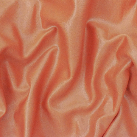 1 Yard Shimmering Pearl Orange Satin Tricot Stretch Fabric Nylon Spandex for Swimwear and Performance Wear 58" Width
