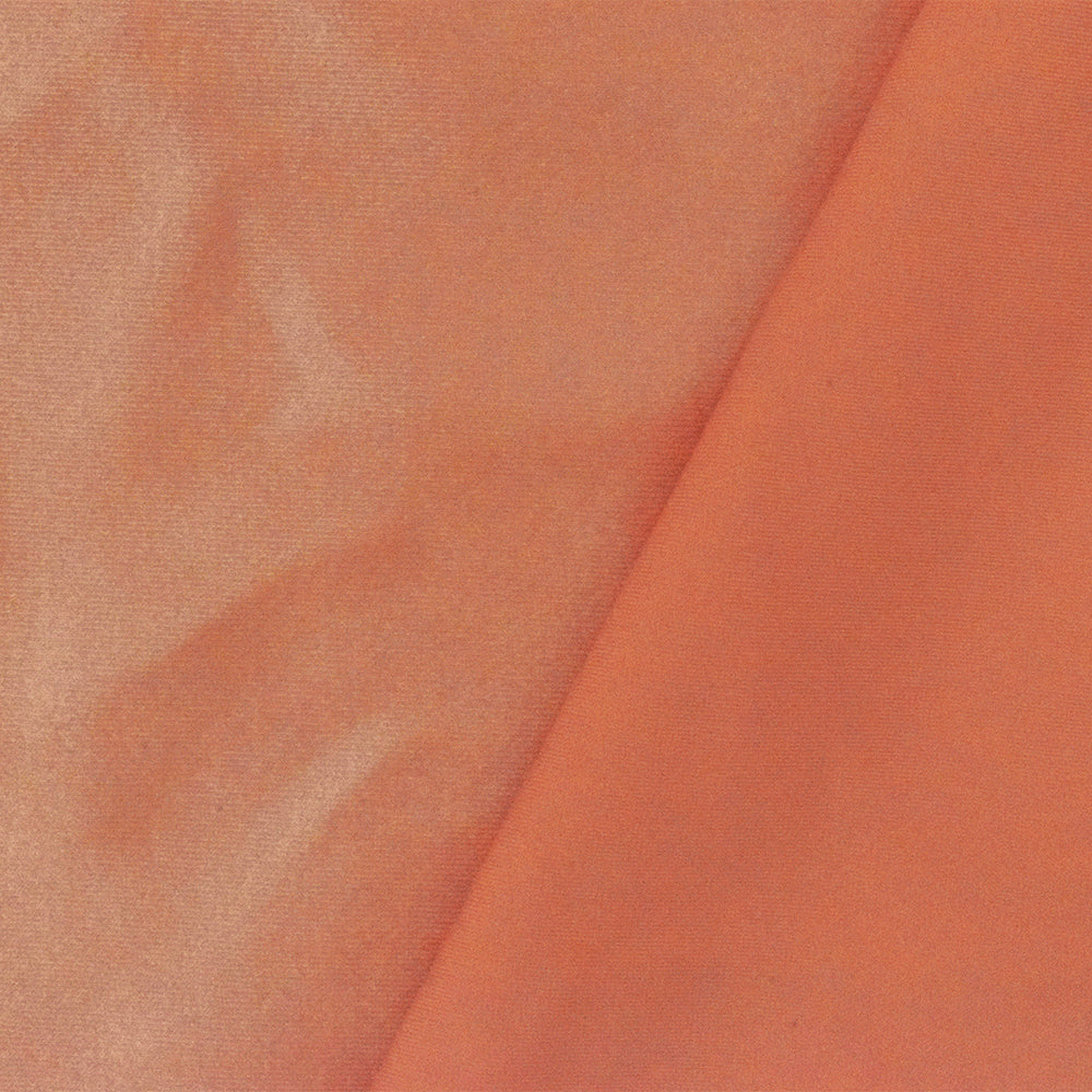 1 Yard Shimmering Pearl Orange Satin Tricot Stretch Fabric Nylon Spandex for Swimwear and Performance Wear 58" Width