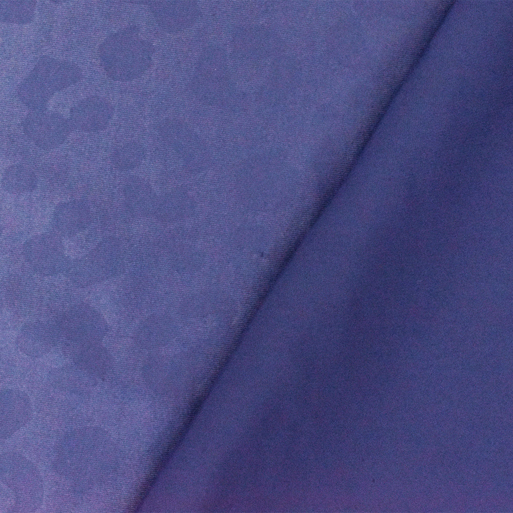 1 Yard Cobalt Blue Leopard Satin Tricot Stretch Fabric for Swimwear and Activewear 58 Inches Width