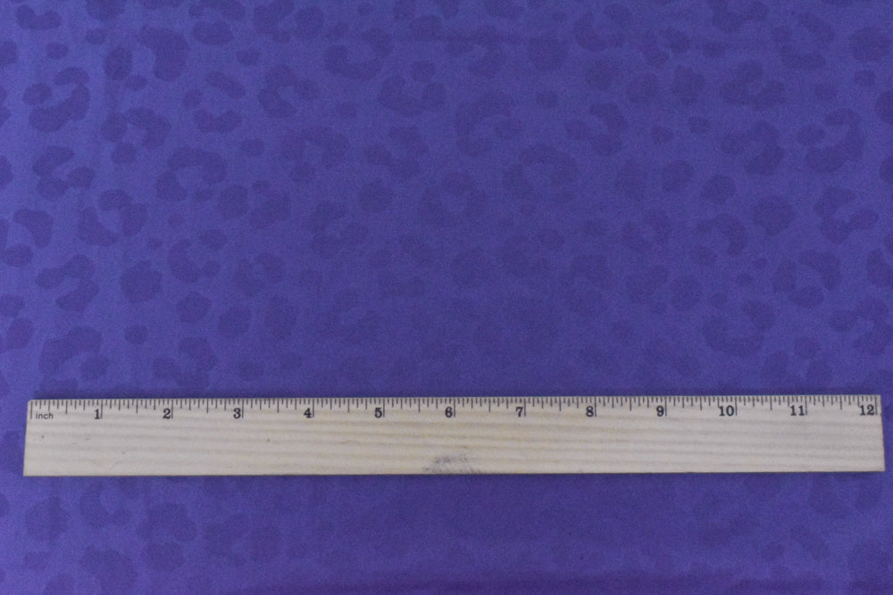 1 Yard Cobalt Blue Leopard Satin Tricot Stretch Fabric for Swimwear and Activewear 58 Inches Width
