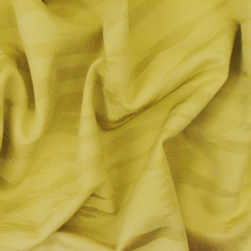 1 Yard Chartreuse Zebra Jacquard Double Knit Fabric with Stretch for Apparel & Costumes 55 Inches Width