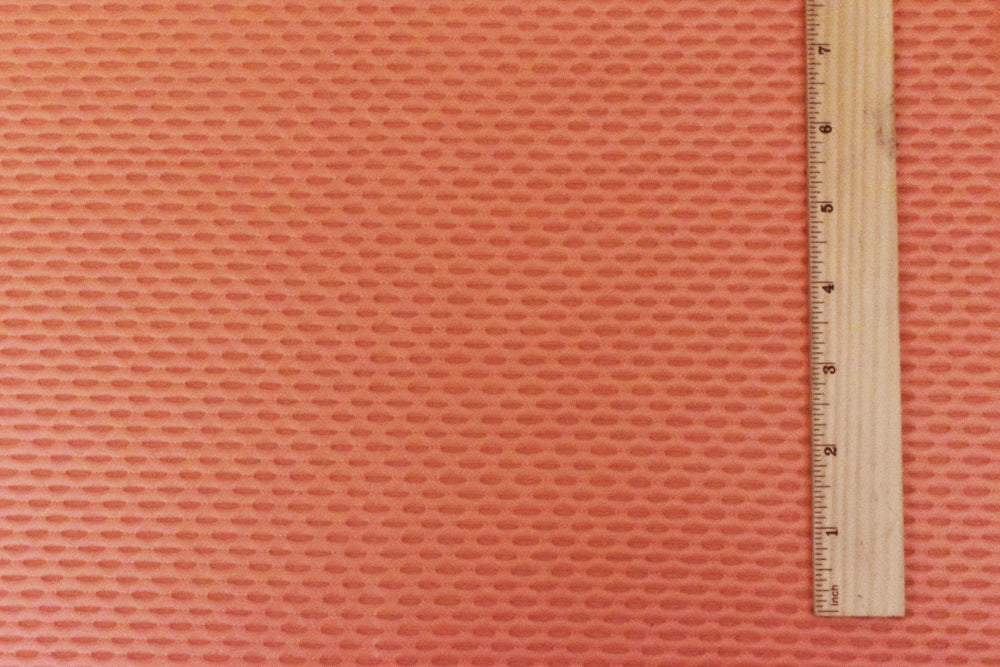 1 Yard Cream Orange 3D Textured Mesh Nylon Spandex Stretch Fabric for Activewear Projects 59 Inches Width