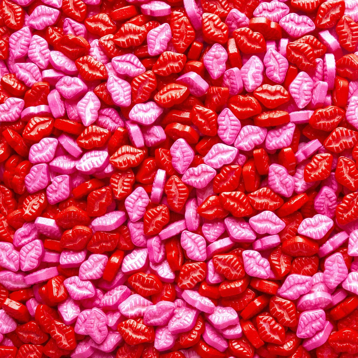 Oasis Supply Valentine's Day Sprinkles, Red and Pink Lips Mix - 3 oz