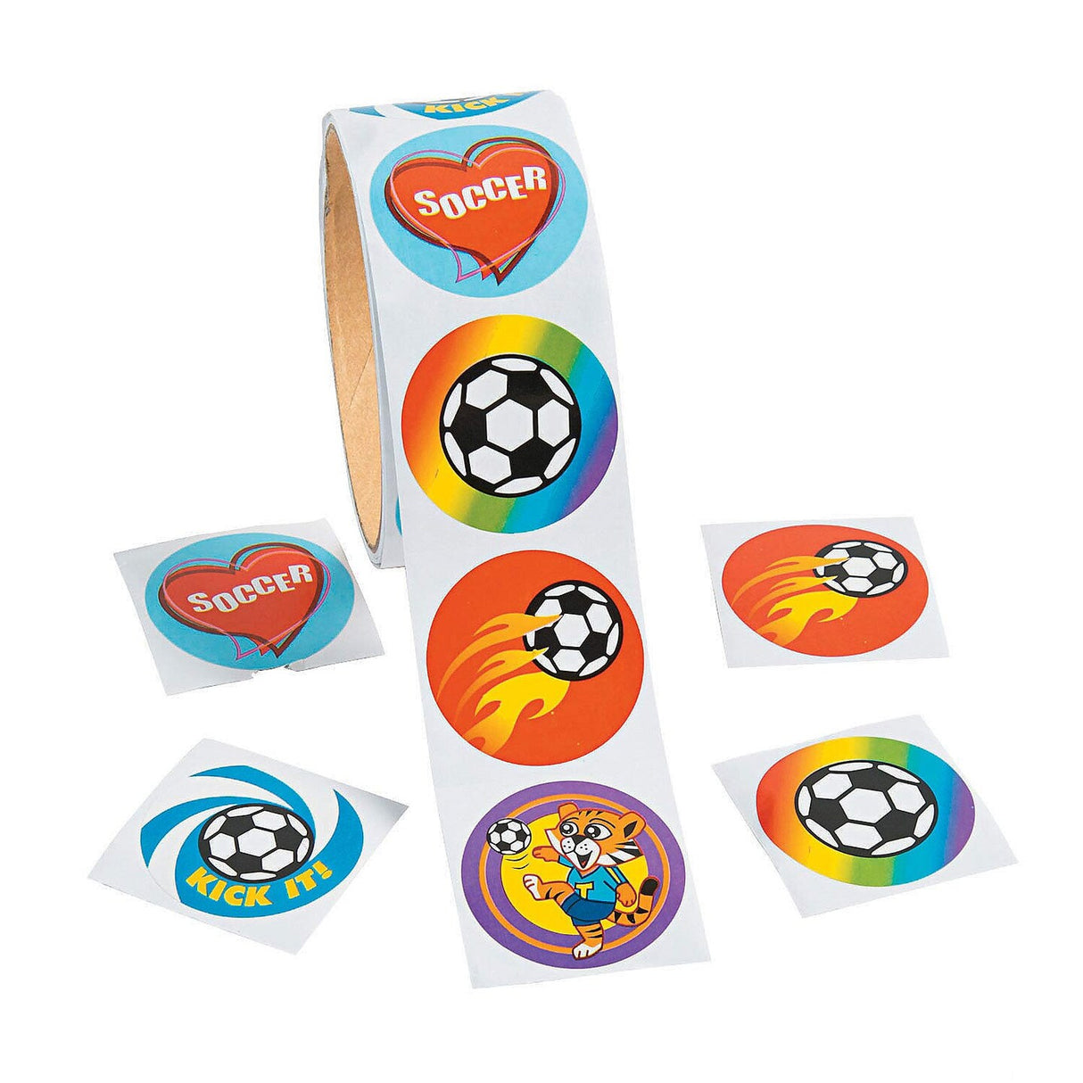 Soccer Sticker Roll 100 Pieces