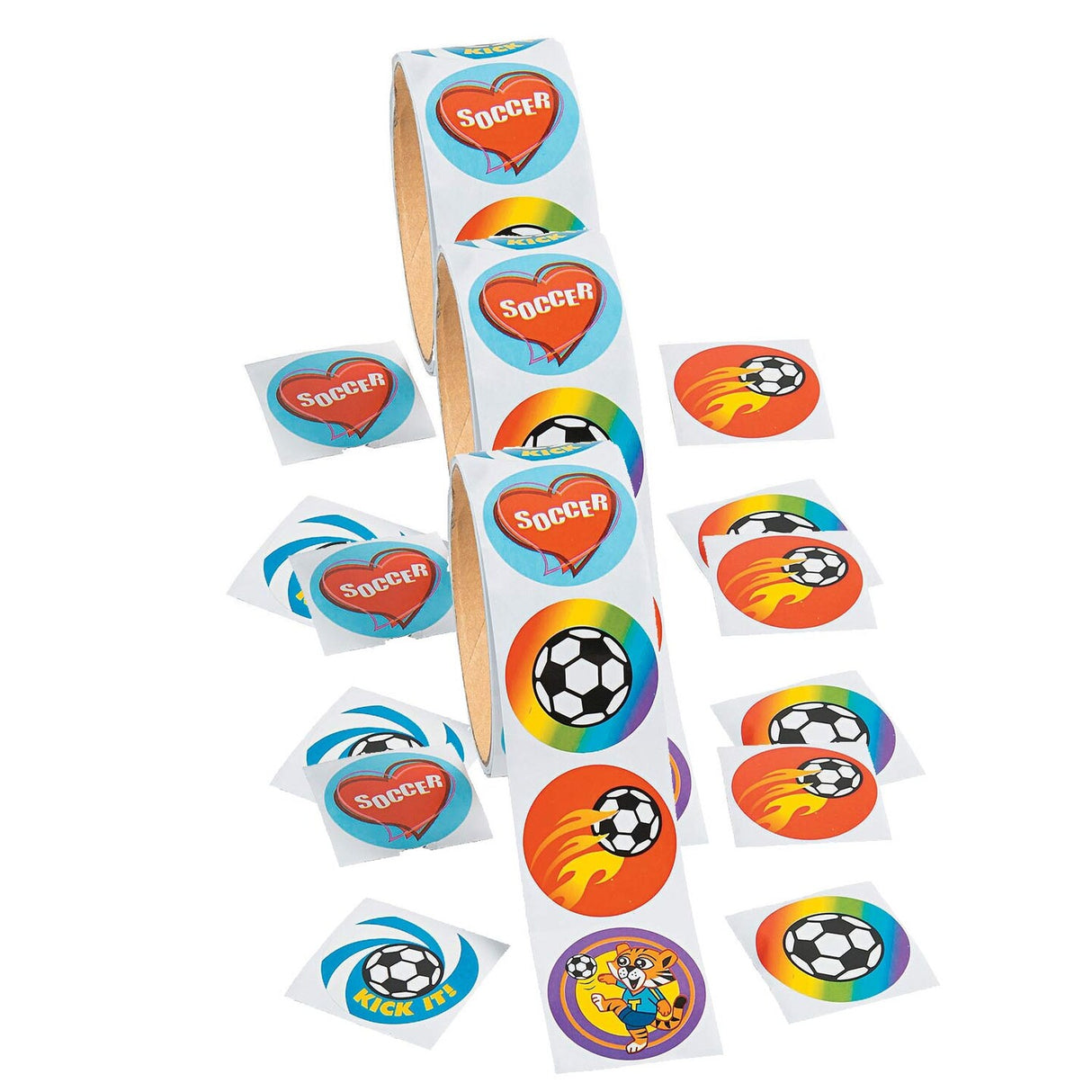 Soccer Sticker Roll 100 Pieces
