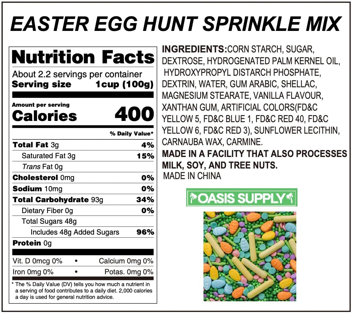 Oasis Supply Easter & Spring Mixes - Easter Egg Hunt Sprinkle Mix - 3 oz