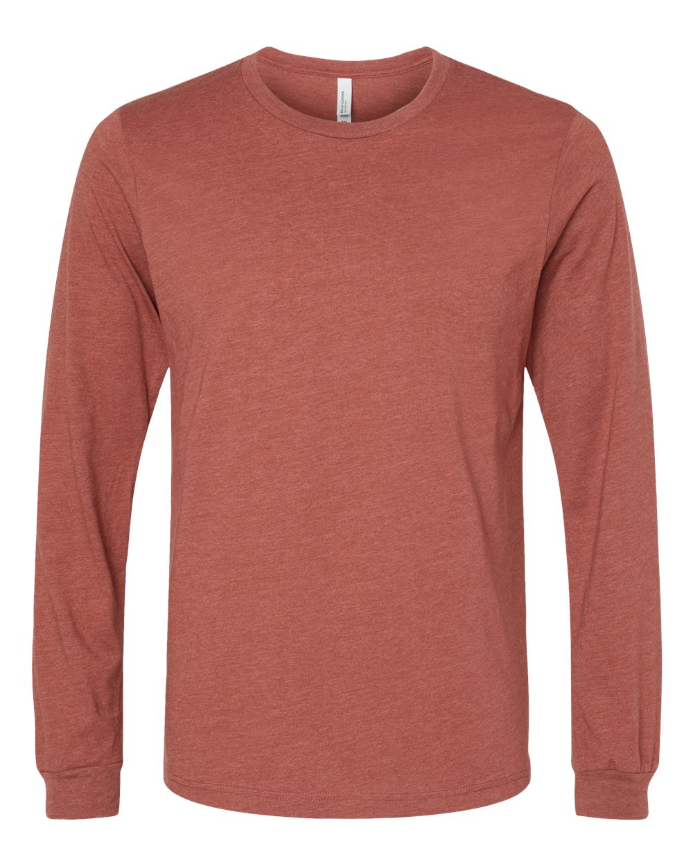 BELLA + CANVAS® Heather CVC Crewneck Long Sleeve Tee