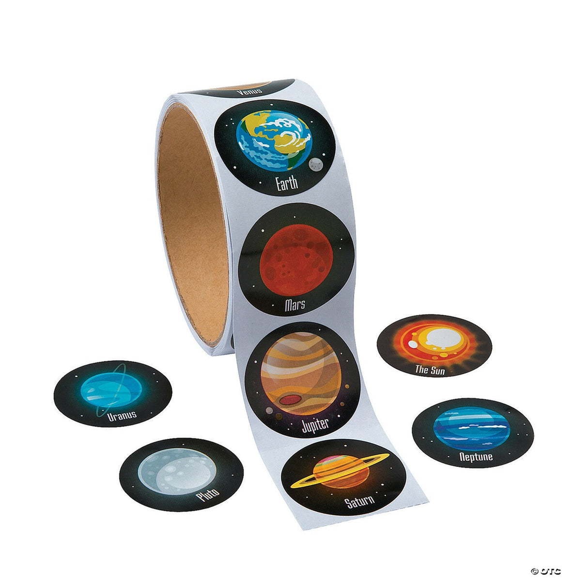 1 1/2" Solar System Sticker Roll - 100 Pc.