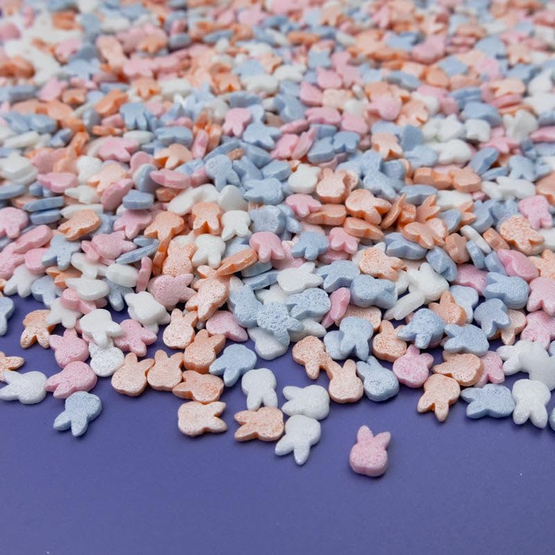 Oasis Supply Easter & Spring Sprinkle Mix Collection - Pearl Bunnies Quin Sprinkles - 3 oz
