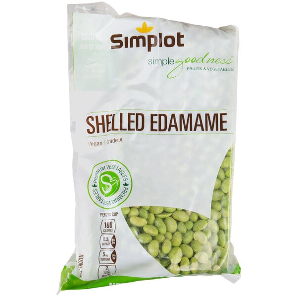 Simplot of Shelled Soy Edamame 2.5 lb. Bag - 6/Case