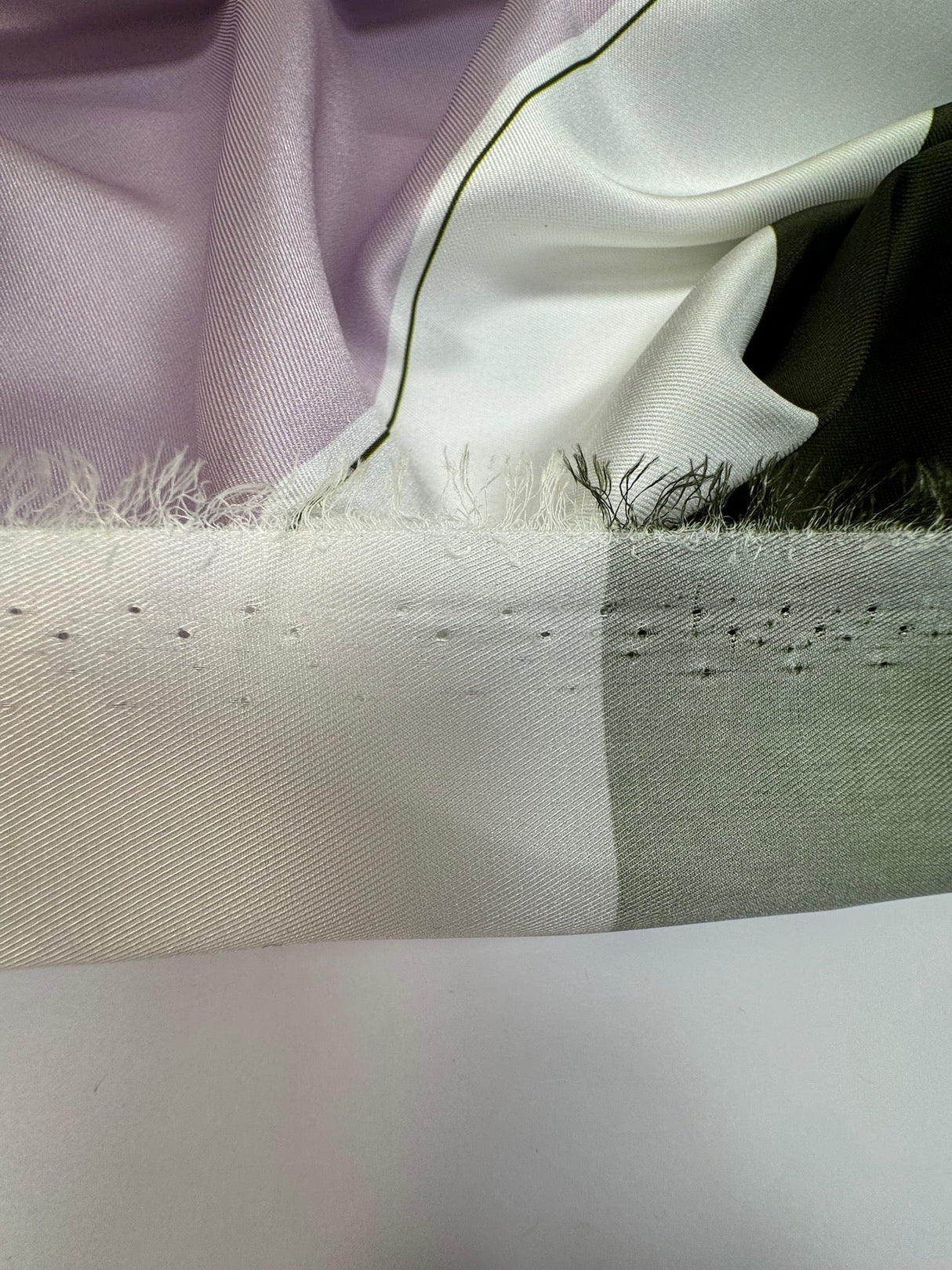 Polyester Twill Scarf Fabric Purple Green Print