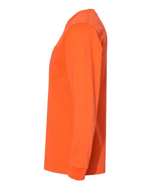 Bayside Unisex USA-Made Long Sleeve Pocket T-Shirt