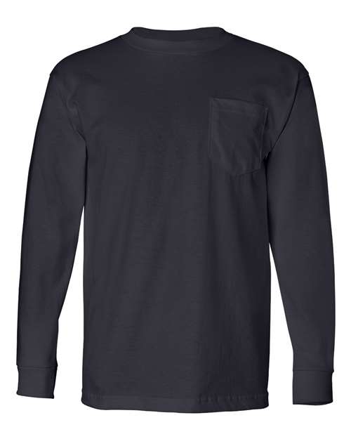 Bayside Unisex USA-Made Long Sleeve Pocket T-Shirt