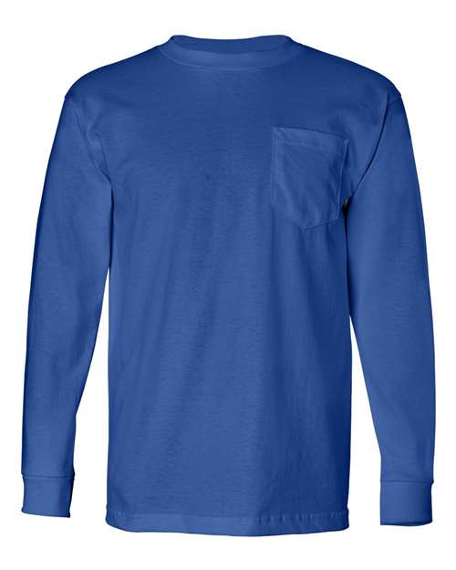 Bayside Unisex USA-Made Long Sleeve Pocket T-Shirt