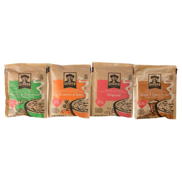 Quaker Oats Instant Oatmeal Single Serve Variety Pack - 64/Case