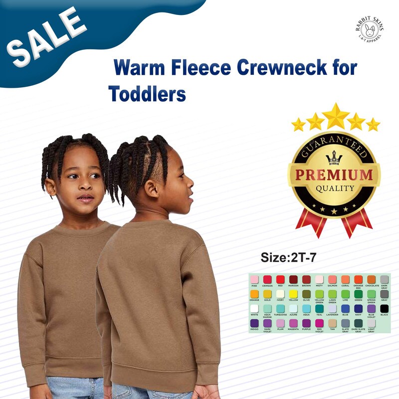 RADYAN® Warm Fleece Crewneck for Toddlers