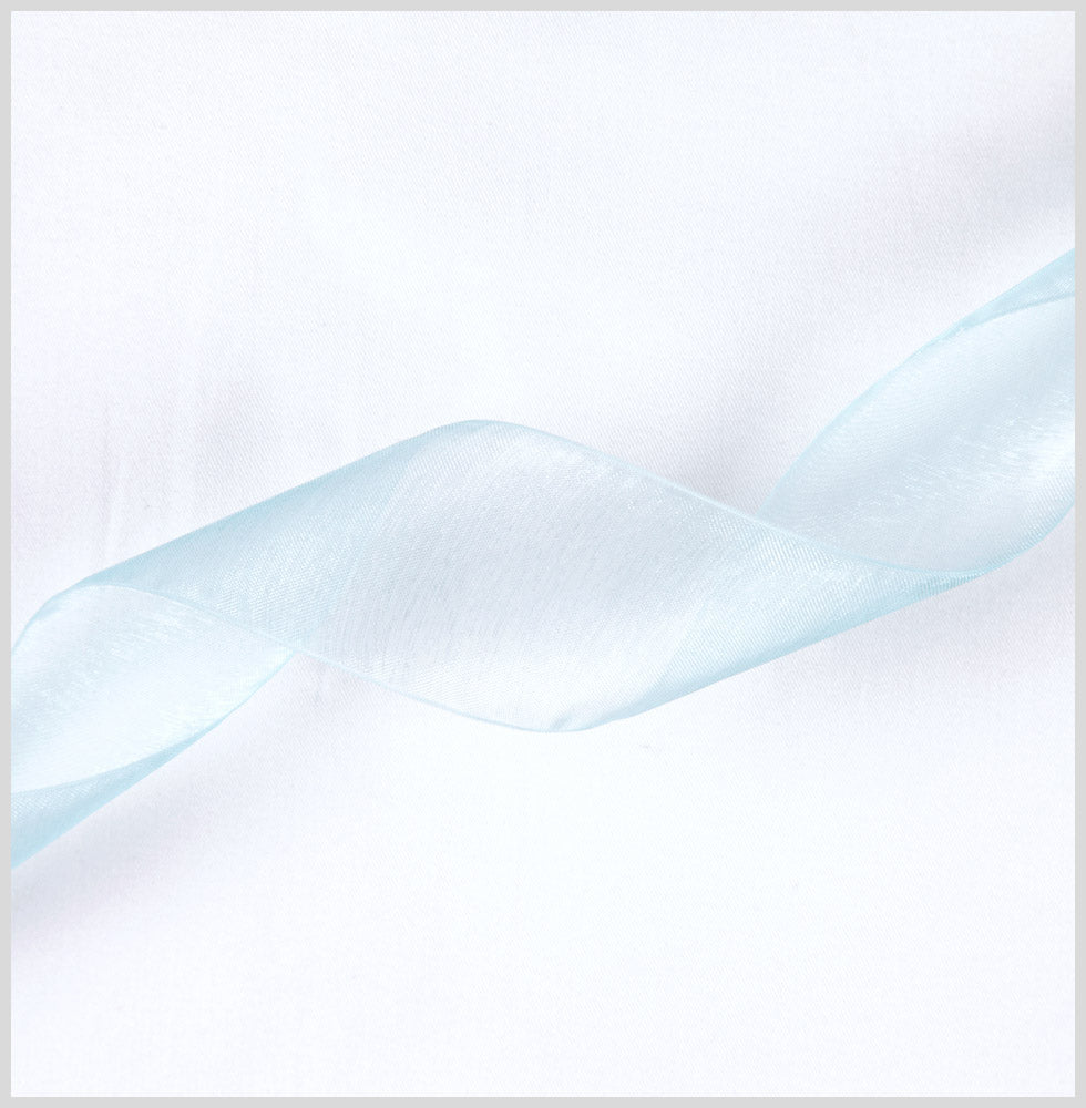 3/8" Light Blue Organza Ribbon