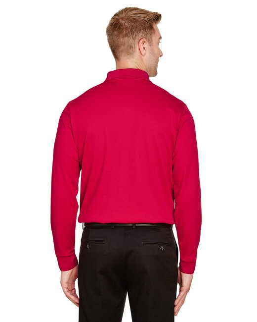 Devon & Jones® CrownLux Performance Men's Plaited Long Sleeve Polo