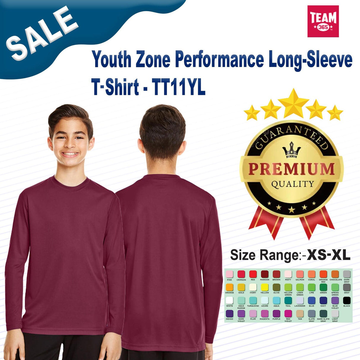 Team 365® Youth Zone Performance Long-Sleeve T-Shirt