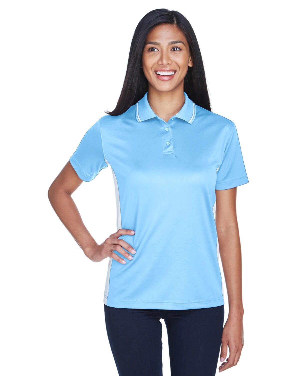 UltraClub® Ladie's Cool & Dry Sport Two-Tone Polo