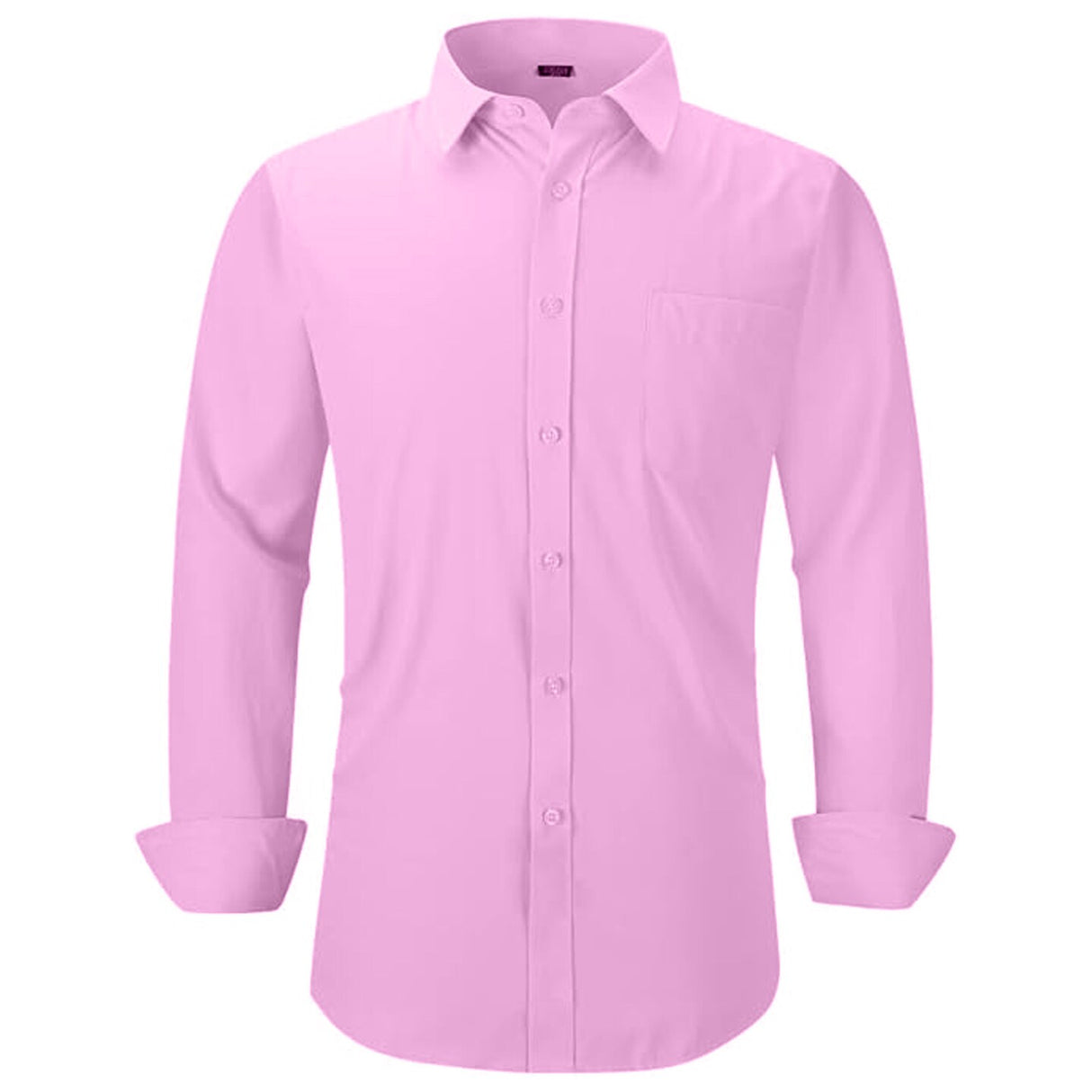 Pink Long Sleeve Polo Shirt