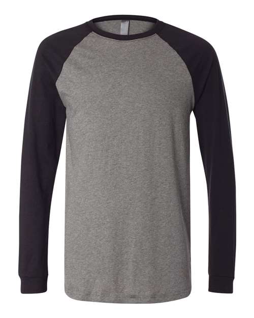 BELLA + CANVAS Men's Long Sleeve Jersey Baseball Tee