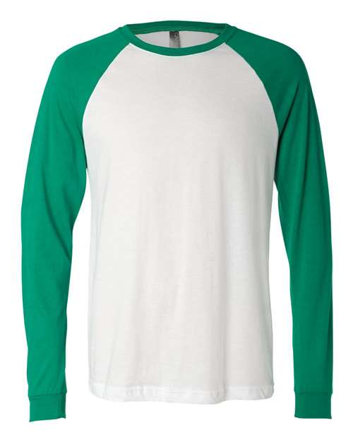 BELLA + CANVAS Men's Long Sleeve Jersey Baseball Tee
