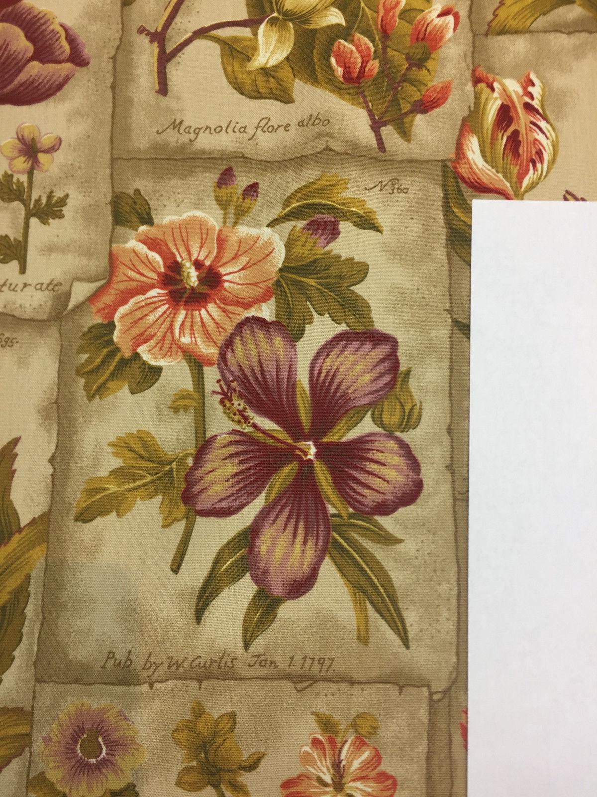 Waverly Botanic Garden In Plantation Mount Vernon Collection Cotton Fabric - Floral Tropical Botanical, 54" Width (1 Yard)
