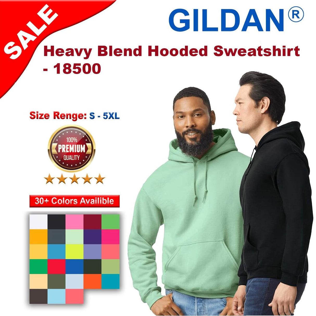 Gildan® Long Sleeve Heavy Blend Hooded Sweatshirt