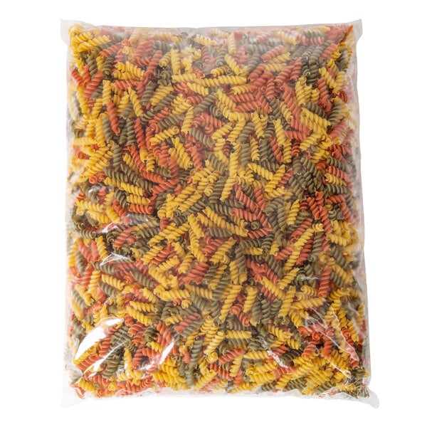 Costa Pasta 20 lb. Rainbow Tri-Color Rotini