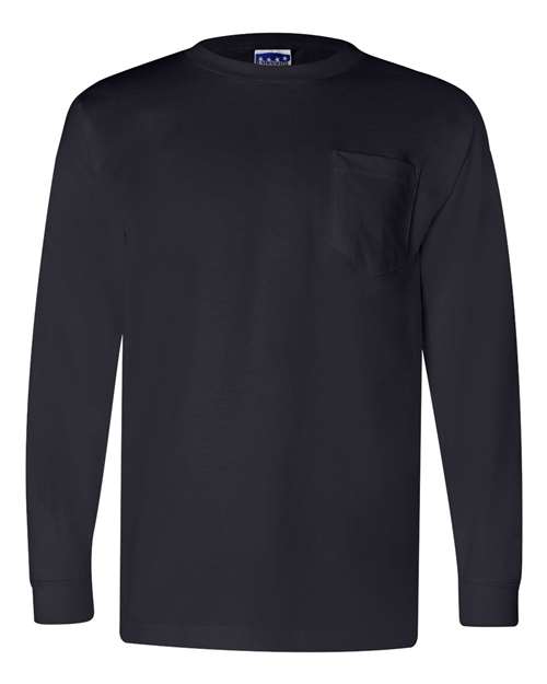 Bayside Unisex Union-Made Long Sleeve Pocket T-Shirt