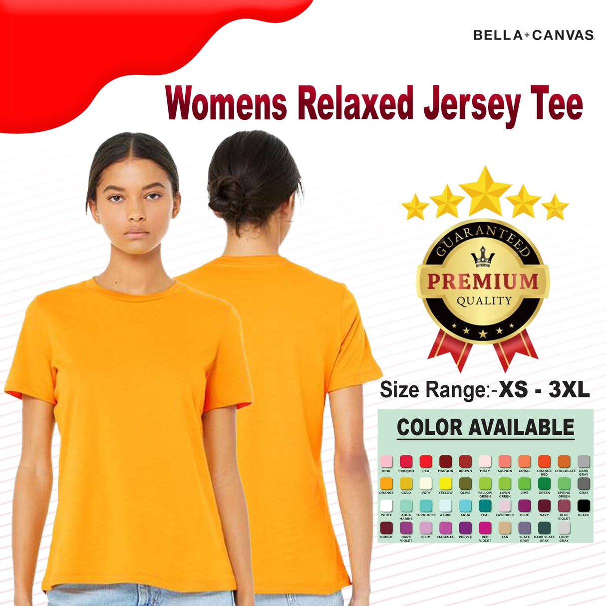 BELLA + CANVAS® Women’s Relaxed Crewneck Short Sleeve Jersey Tee