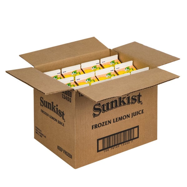 Sunkist 30 fl. oz. 100% Frozen Lemon Juice - 12/Case
