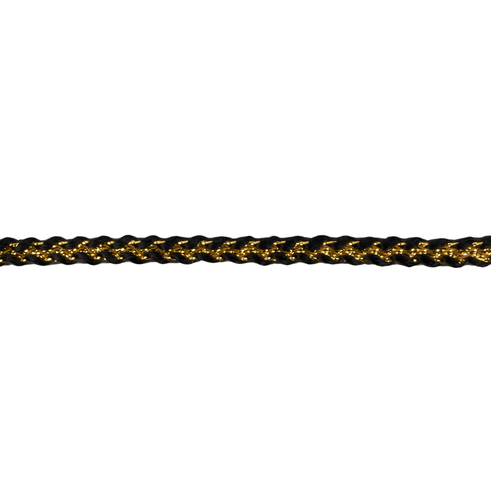 Black Gold Metallic Braid