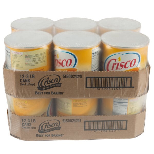 Crisco 48 oz. Butter All Vegetable Shortening - 12/Case