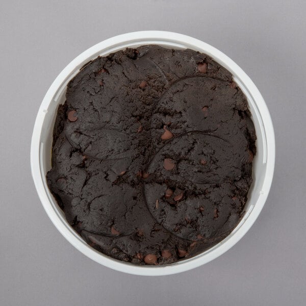 David's Cookies Triple Chocolate Brownie with HERSHEY'S® Kisses Edible Cookie Dough 8 lb. - 2/Case
