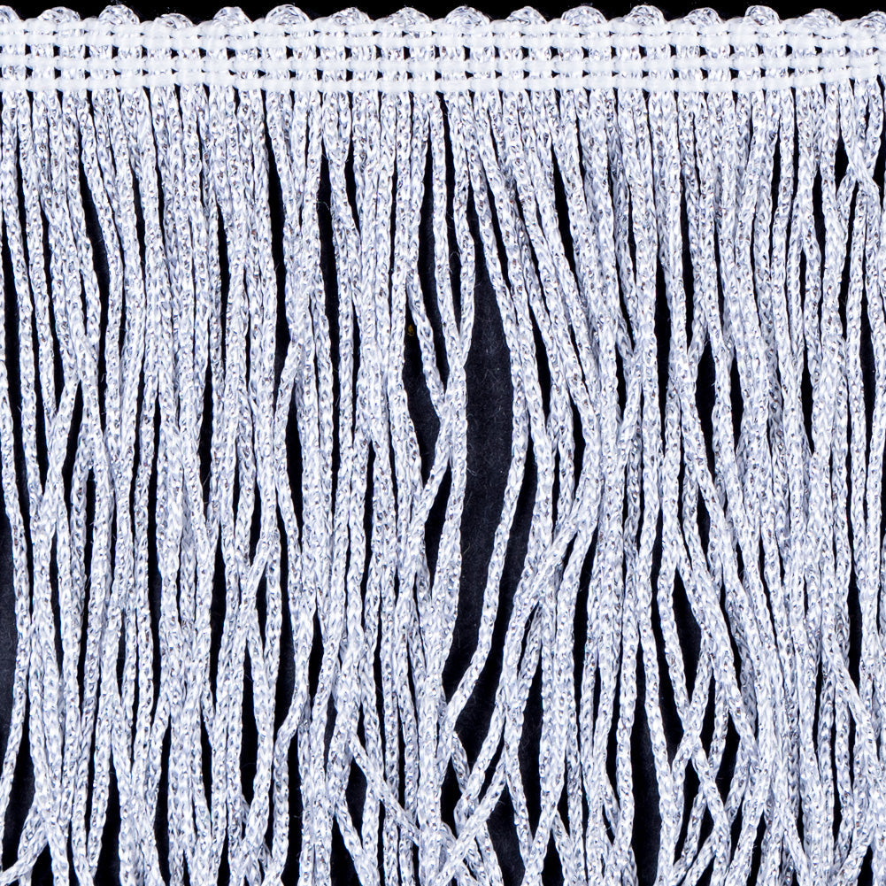 4" Silver Metallic Fringe