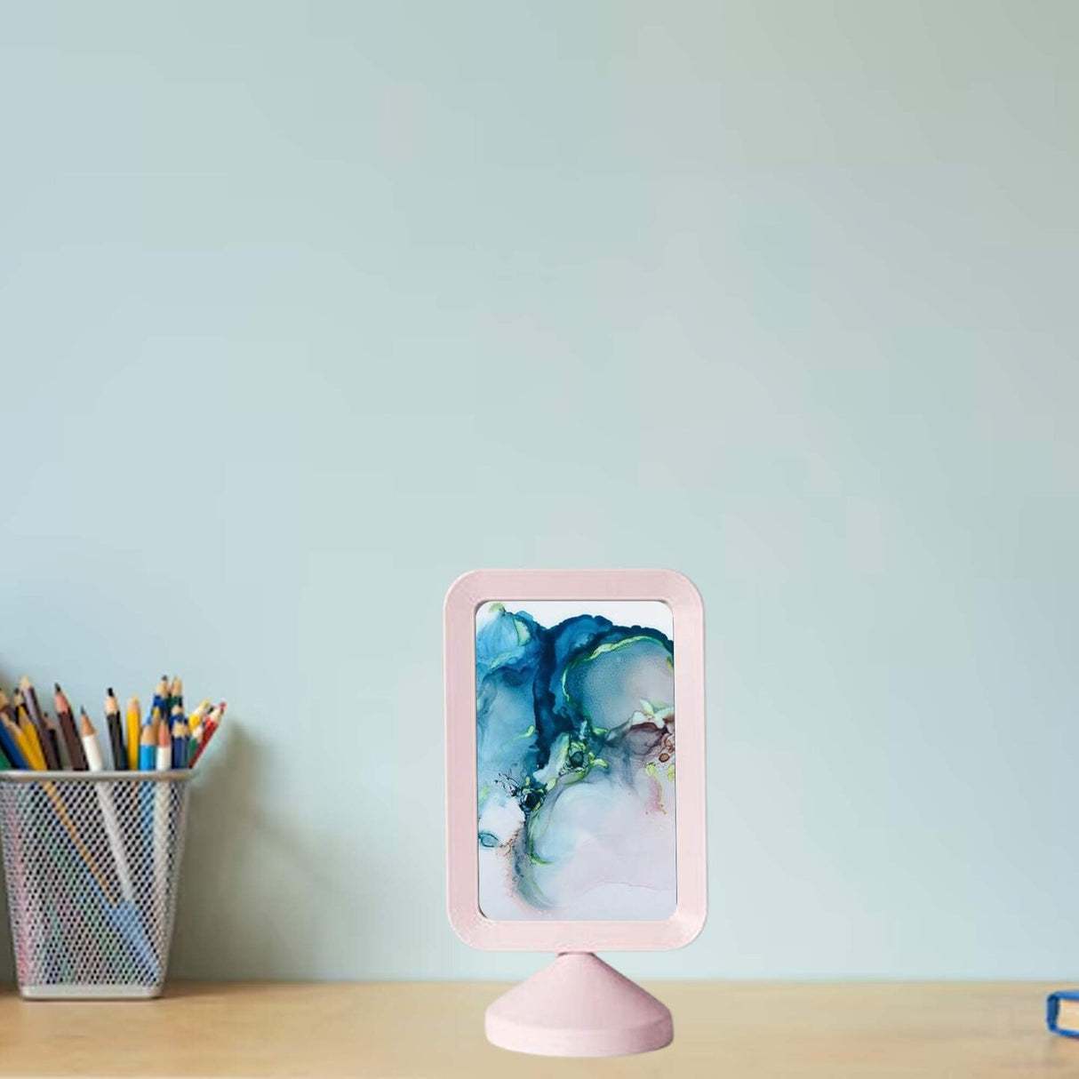 4x6 Light Pink Double-Sided Photo Frame – Freestanding Display Holder