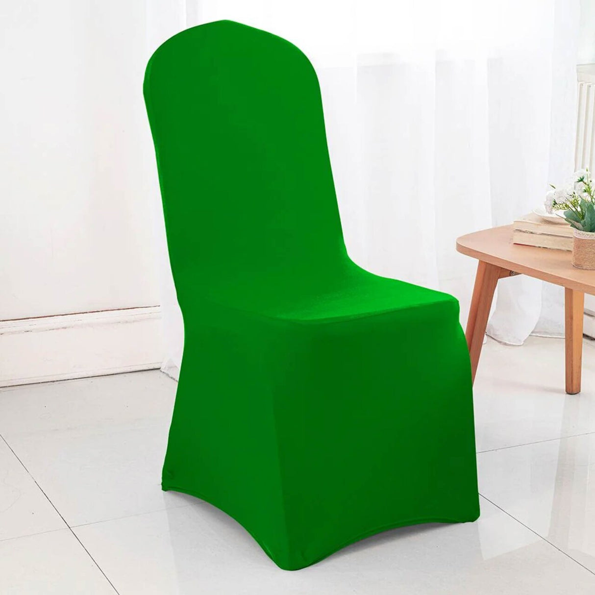 1 Piece Spandex Banquet Chair Cover Emerald Green Stretch Wrinkle Resistant Elegant