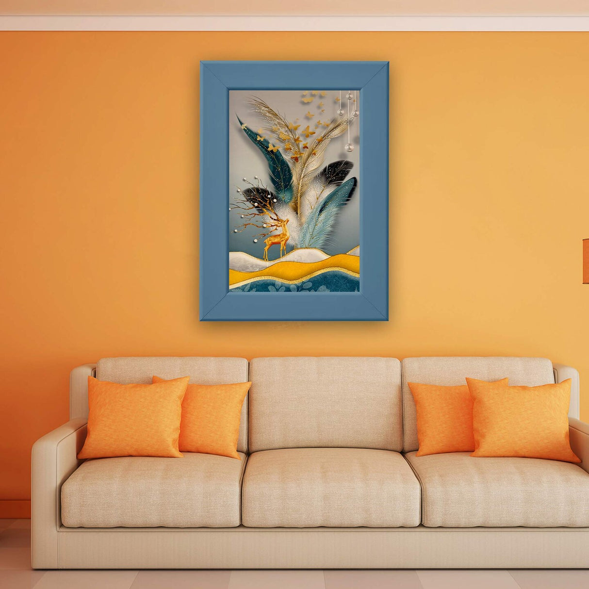 4x6 Dark Gray-Blue Picture Frame – Lightweight Plastic, Wall or Tabletop Display, Safe Front Protection