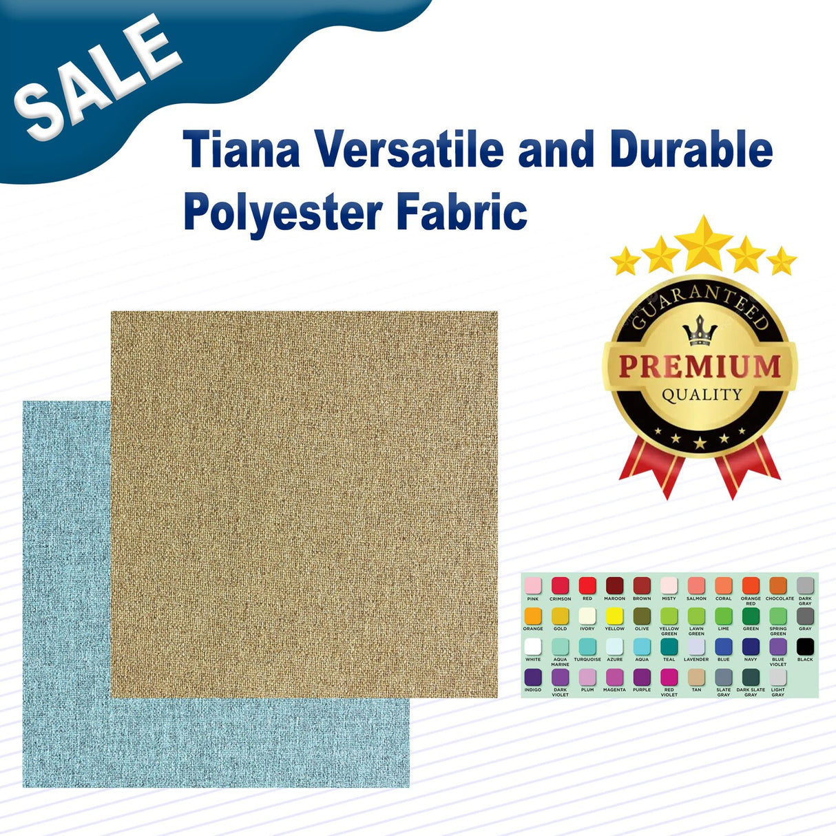 1 Yard Tiana Versatile and Durable Polyester Fabric