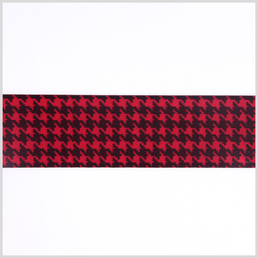 1.5" Red Printed Satin Ribbon