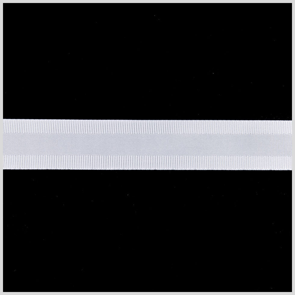 5/8" White Satin Grosgrain Ribbon