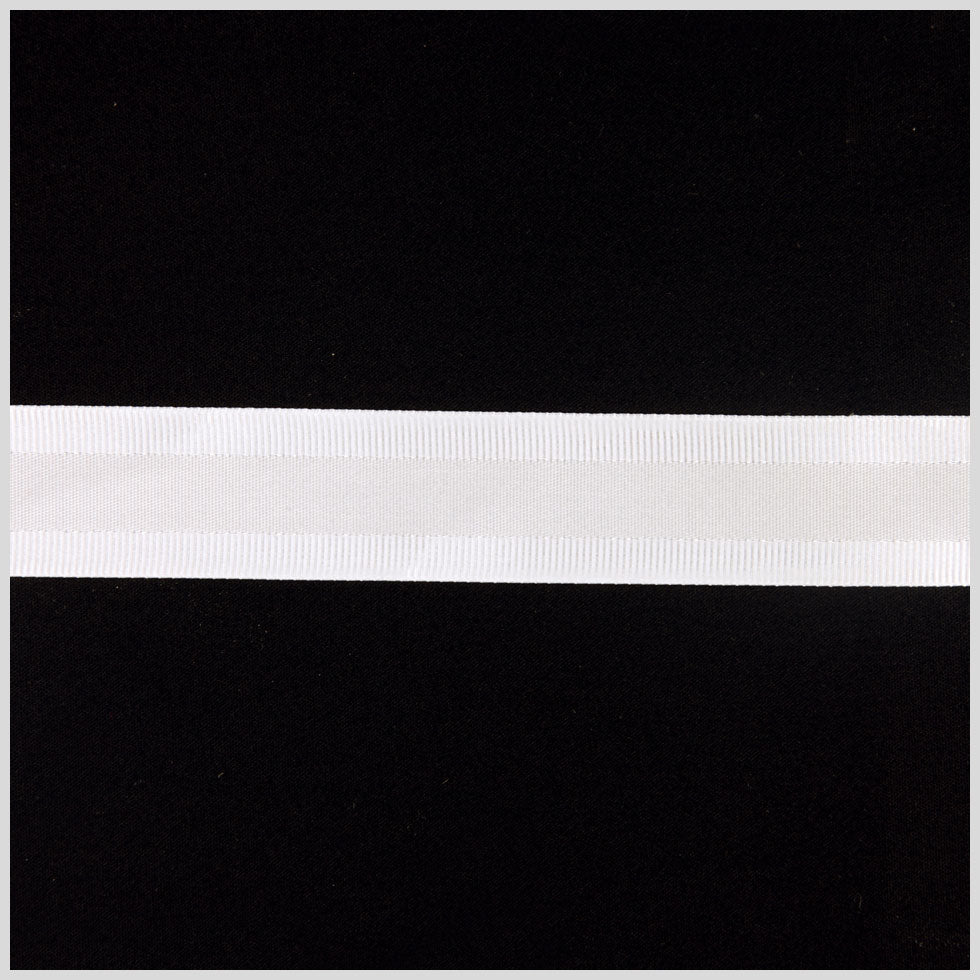 7/8" Antique White Satin Grosgrain Ribbon