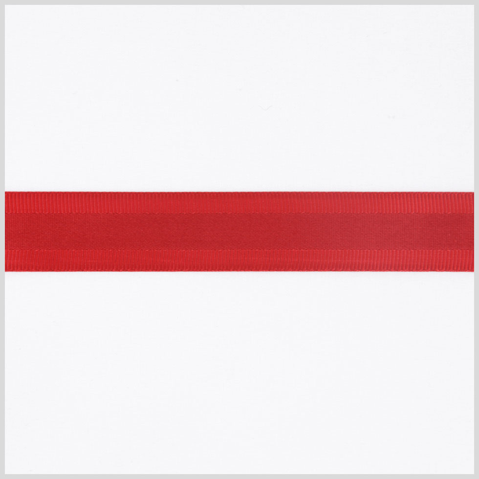 7/8" Red Satin Grosgrain Ribbon
