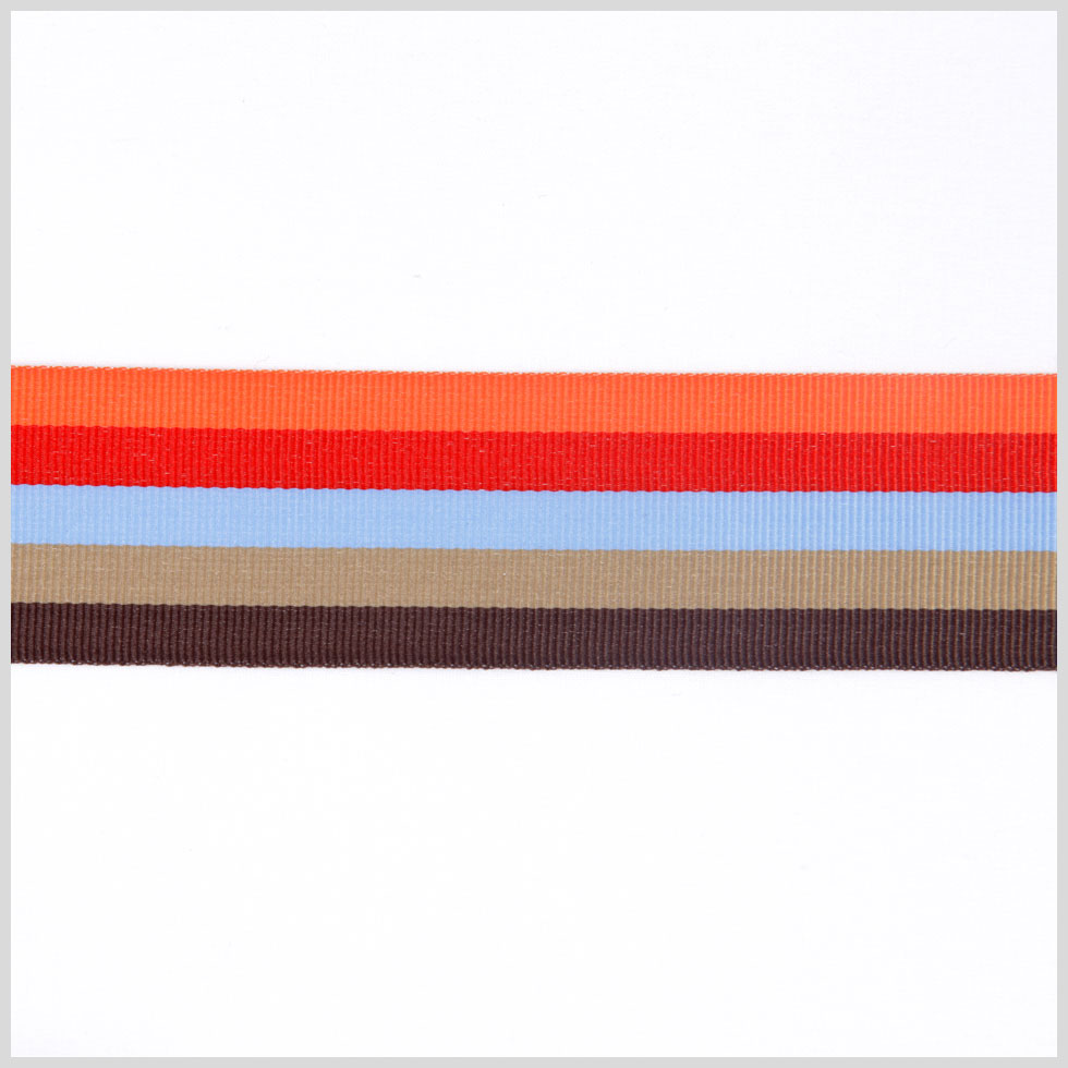 Multicolor Striped Grosgrain Ribbon
