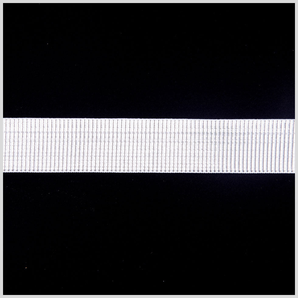 White Silver Double Face Metallic Satin Ribbon